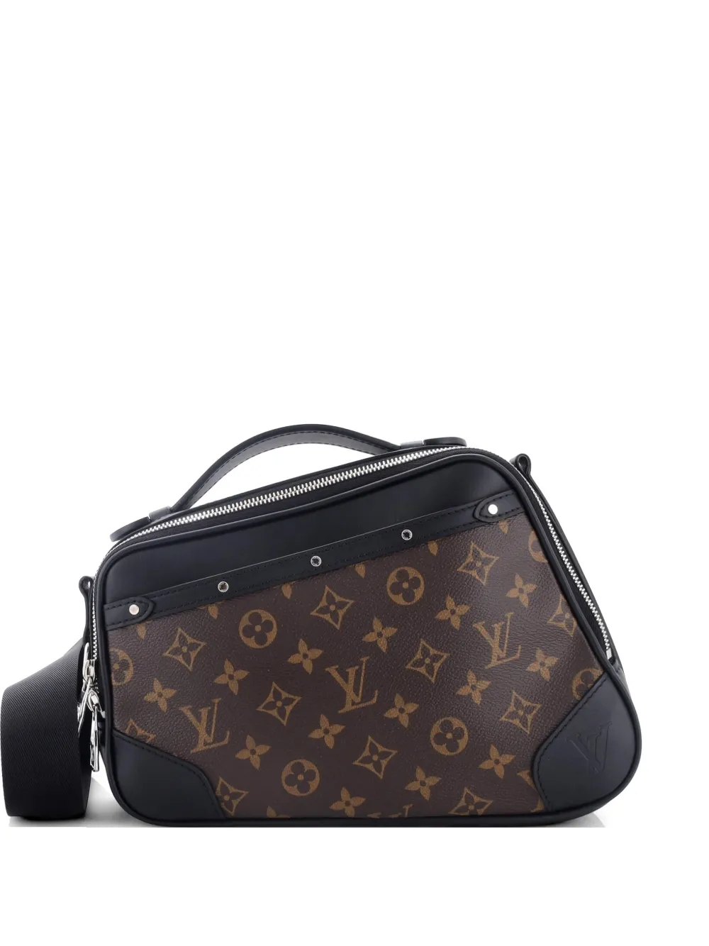 Louis Vuitton Pre-Owned Borsa a tracolla Biker Messenger Bag Macassar Monogram Canvas - Nero