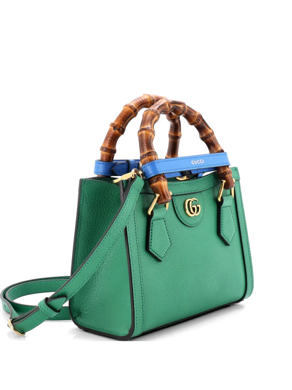 Gucci Pre-Owned Borsa a tracolla Diana NM Bamboo mini in pelle con manico - Verde