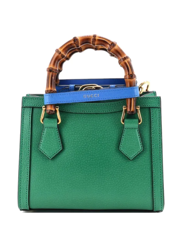 gucci ショルダー バッグ 緑 Gucci Pre-Owned ダイアナ NM バンブー