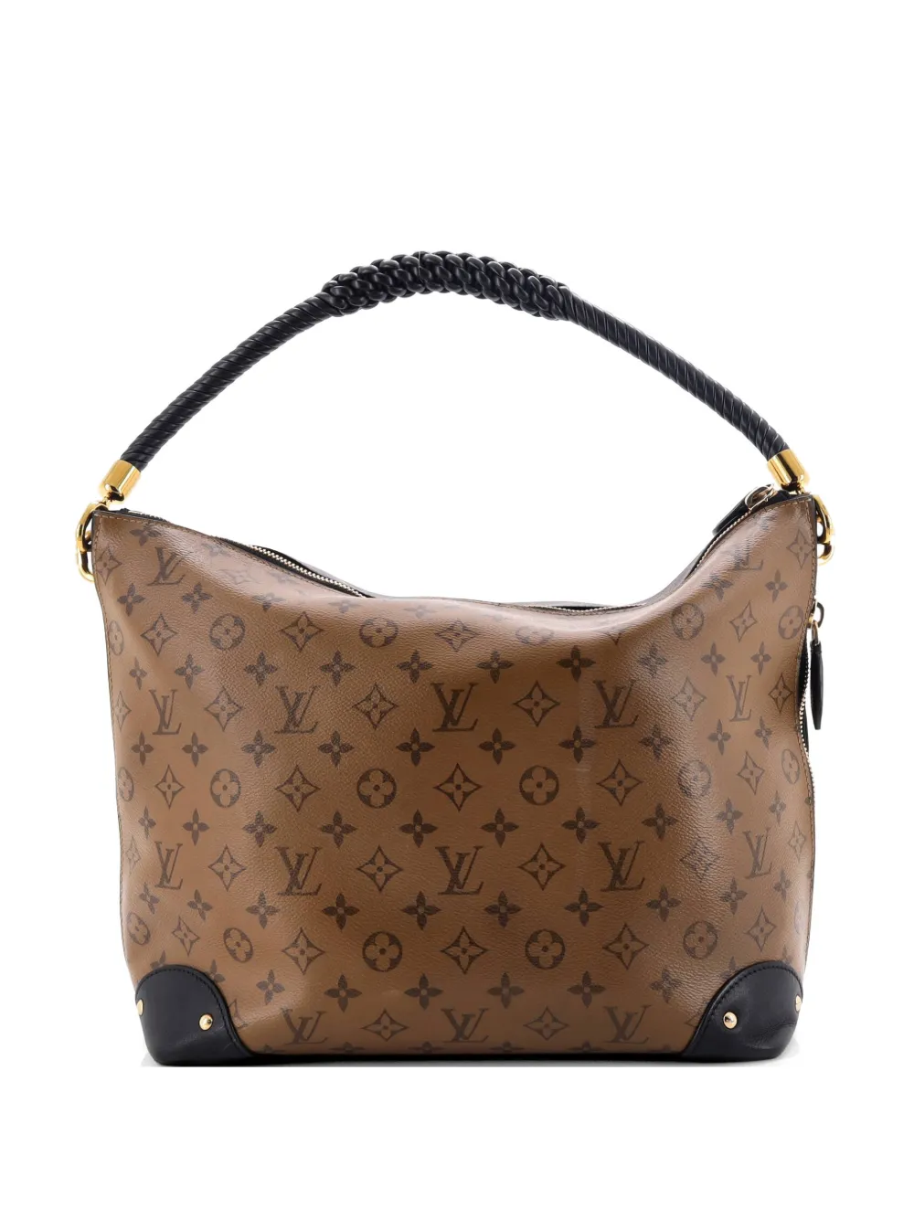 Louis Vuitton Pre-Owned Triangle Softy Bag Reverse Monogram Canvas hobo bag - Nero