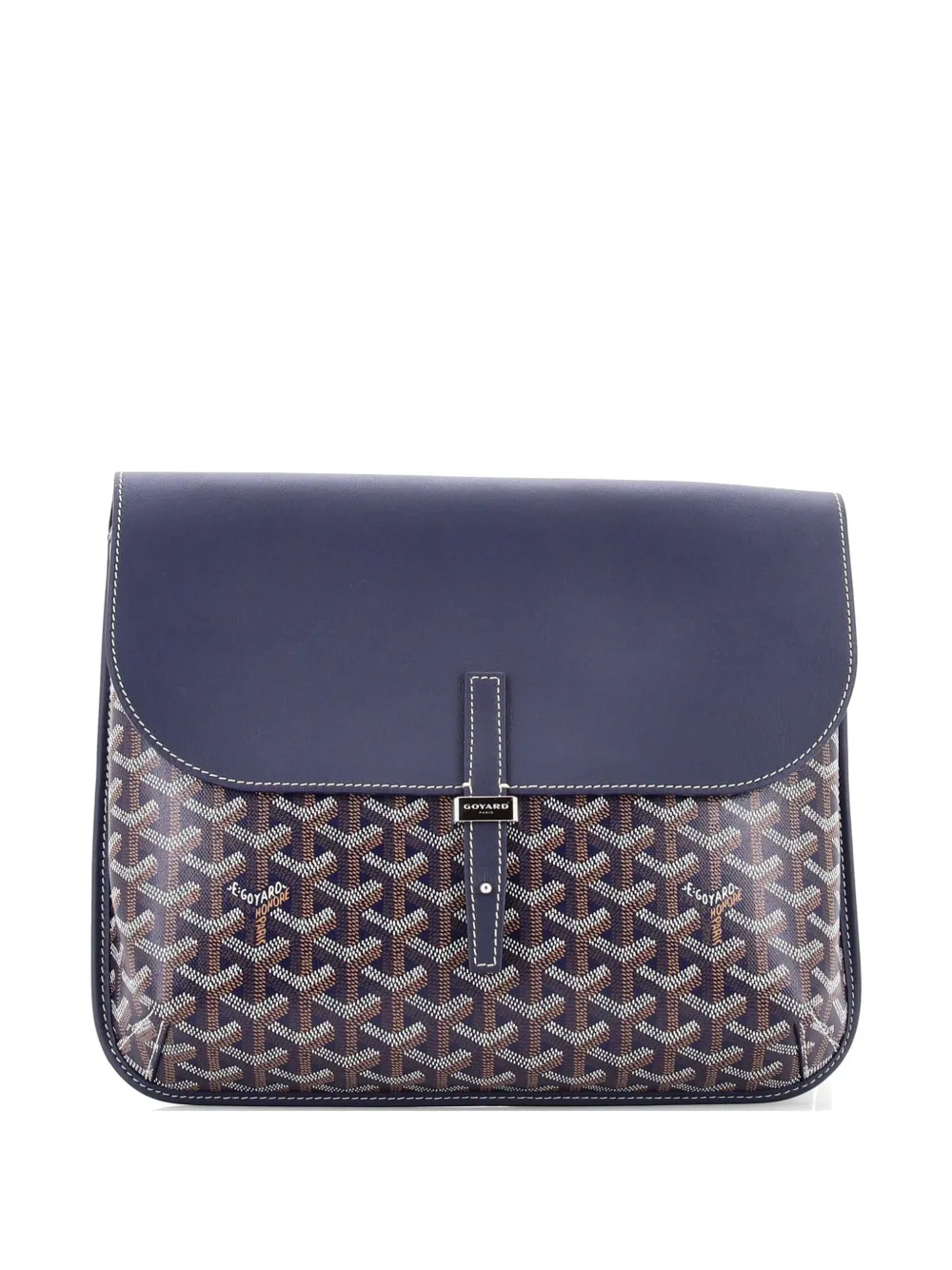 Goyard Pre-Owned Coursier Messenger Bag Coated Canvas and Leather crossbody bag - Blu