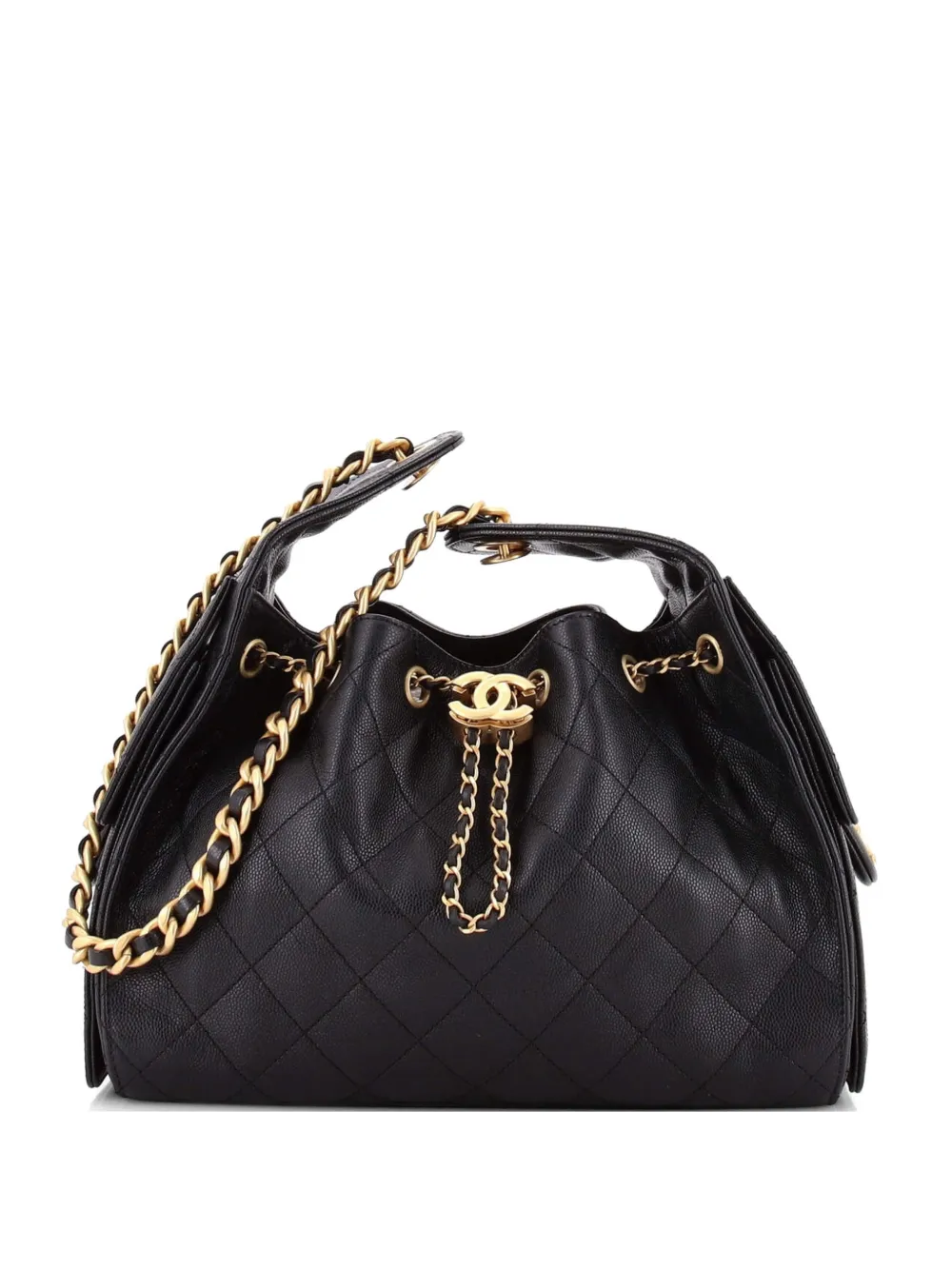 CHANEL Pre-Owned 25 Quilted Caviar Small hobo bag - Nero