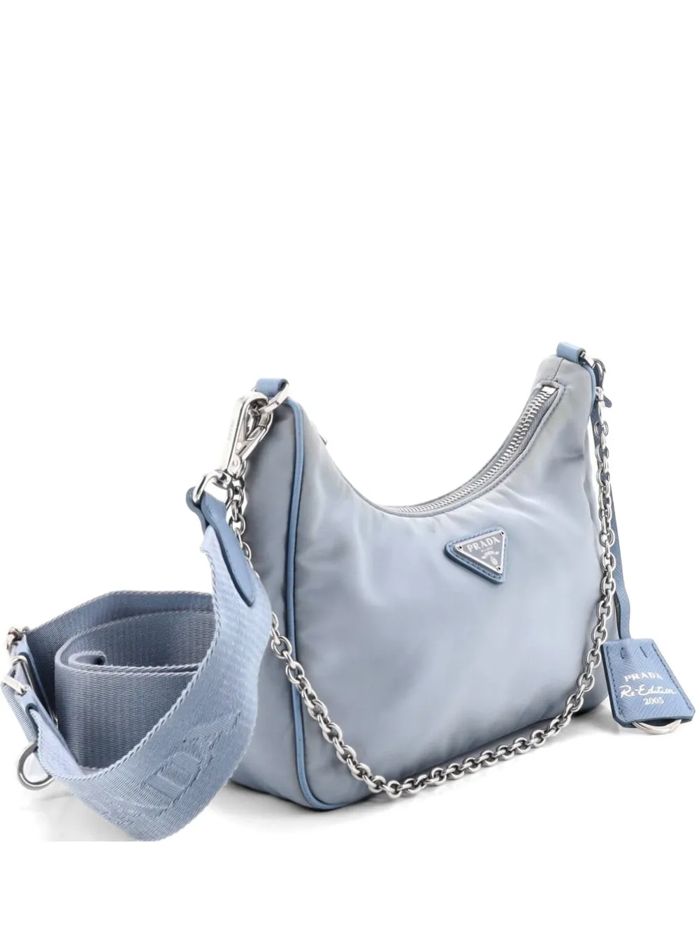 Prada Pre-Owned Re-Edition 2005 Shoulder Bag Tessuto Small crossbody bag - Blu