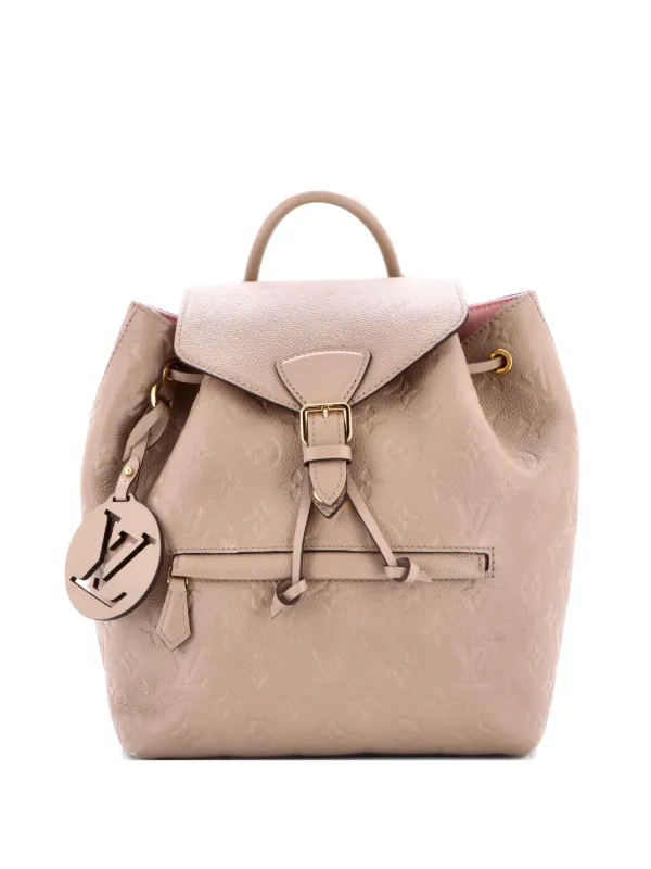 louis vuitton backpack empreinte Backup Black  DAC toned hardware for a delicate finish Louis Vuitton Pre-Owned Montsouris NM