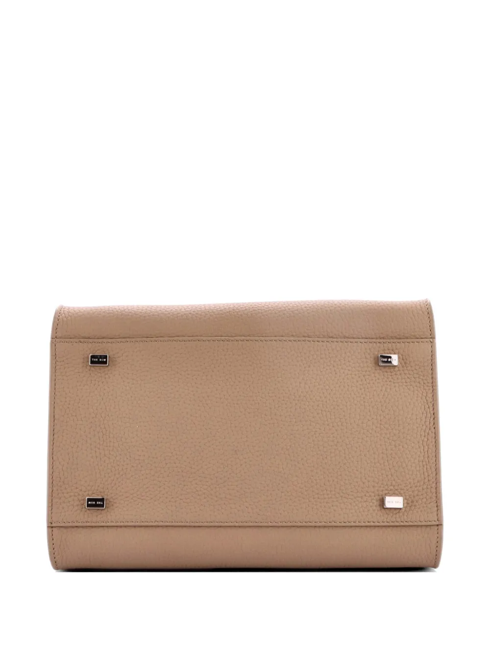 Pre-owned The Row Margaux Leather 10 Tote Bag In Neutral
