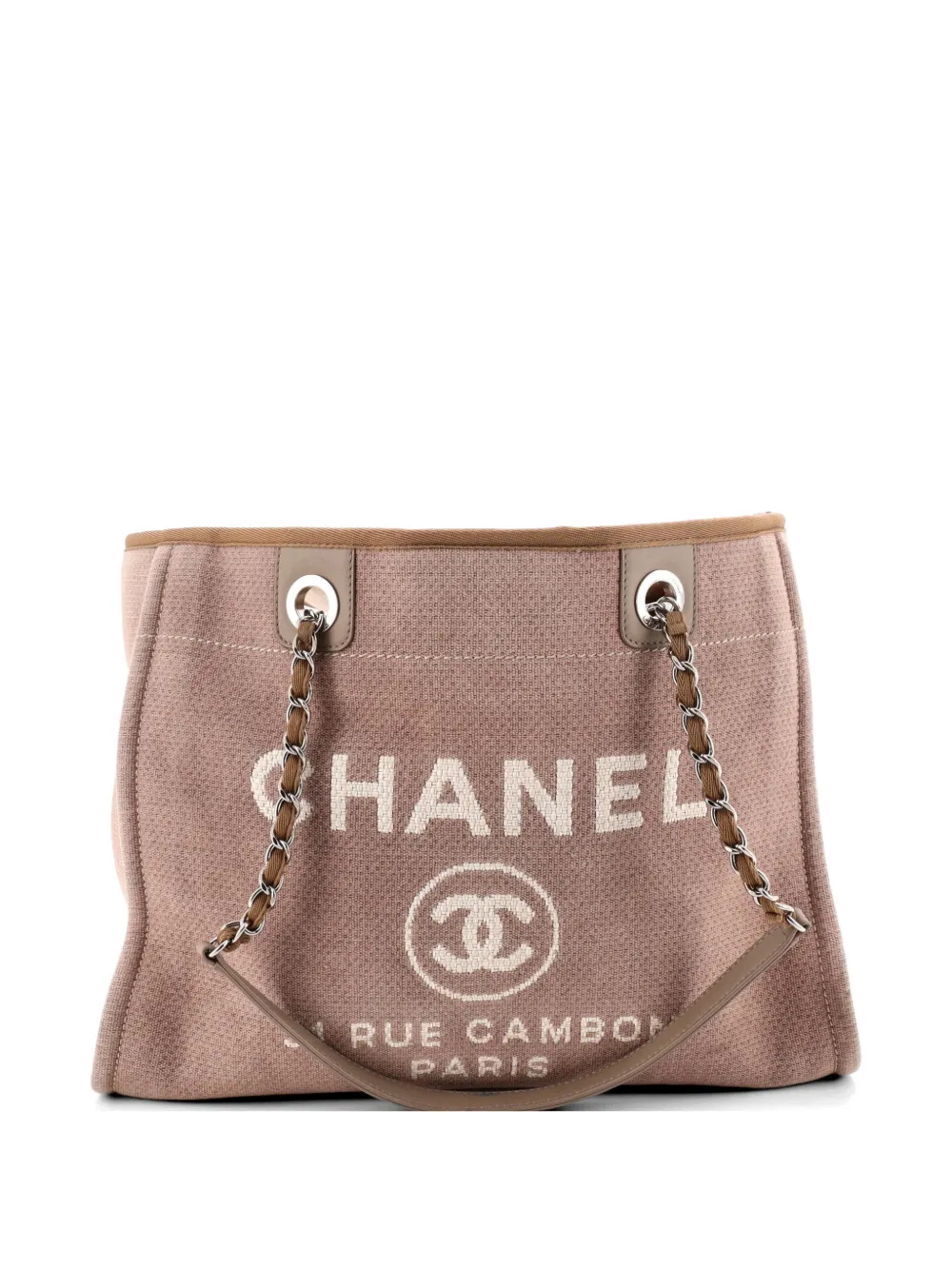 CHANEL Pre-Owned Deauville Canvas Small tote bag - Toni neutri