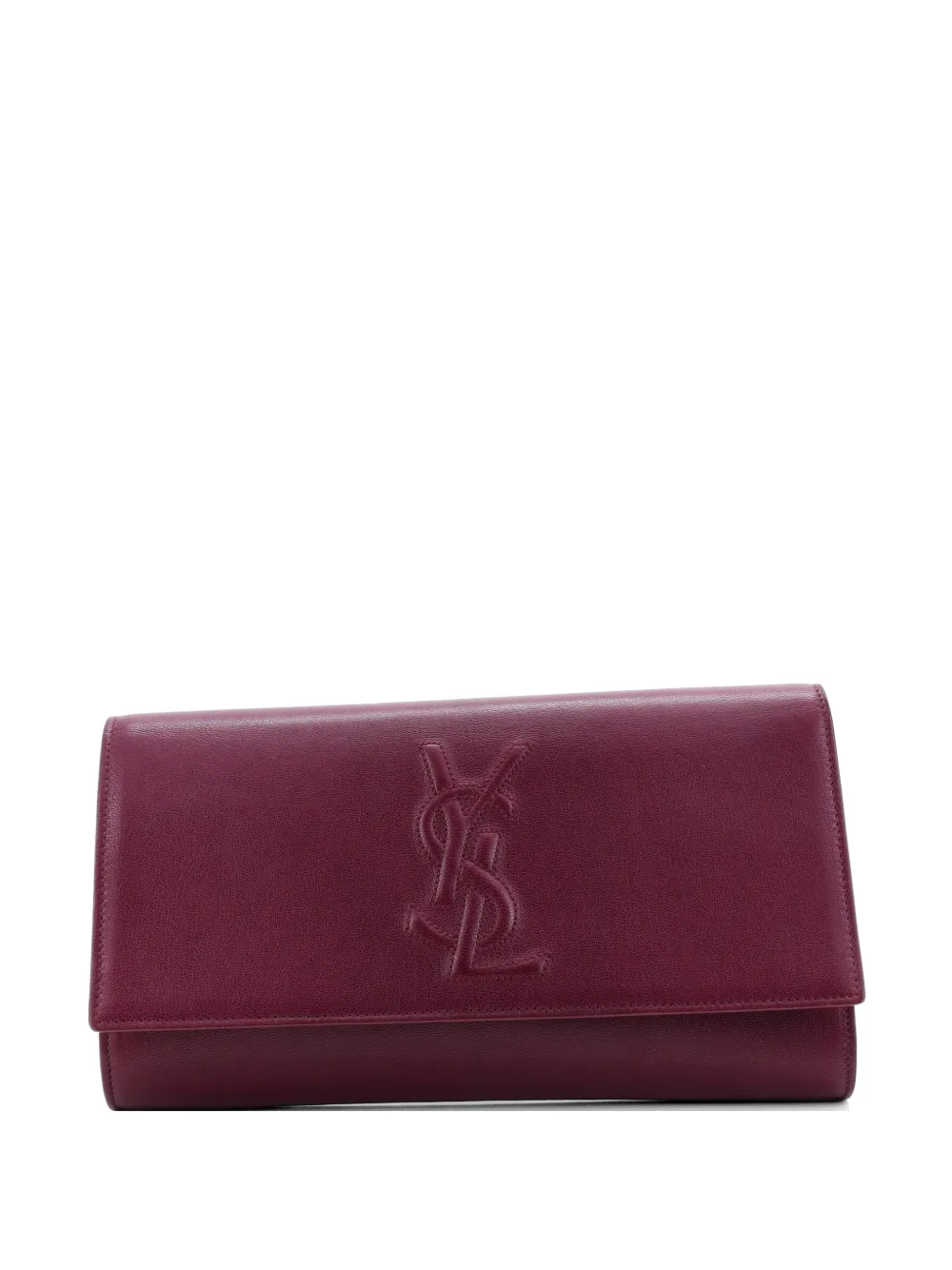 Saint Laurent Pre-Owned Belle de Jour Leather Large clutch bag - Violett