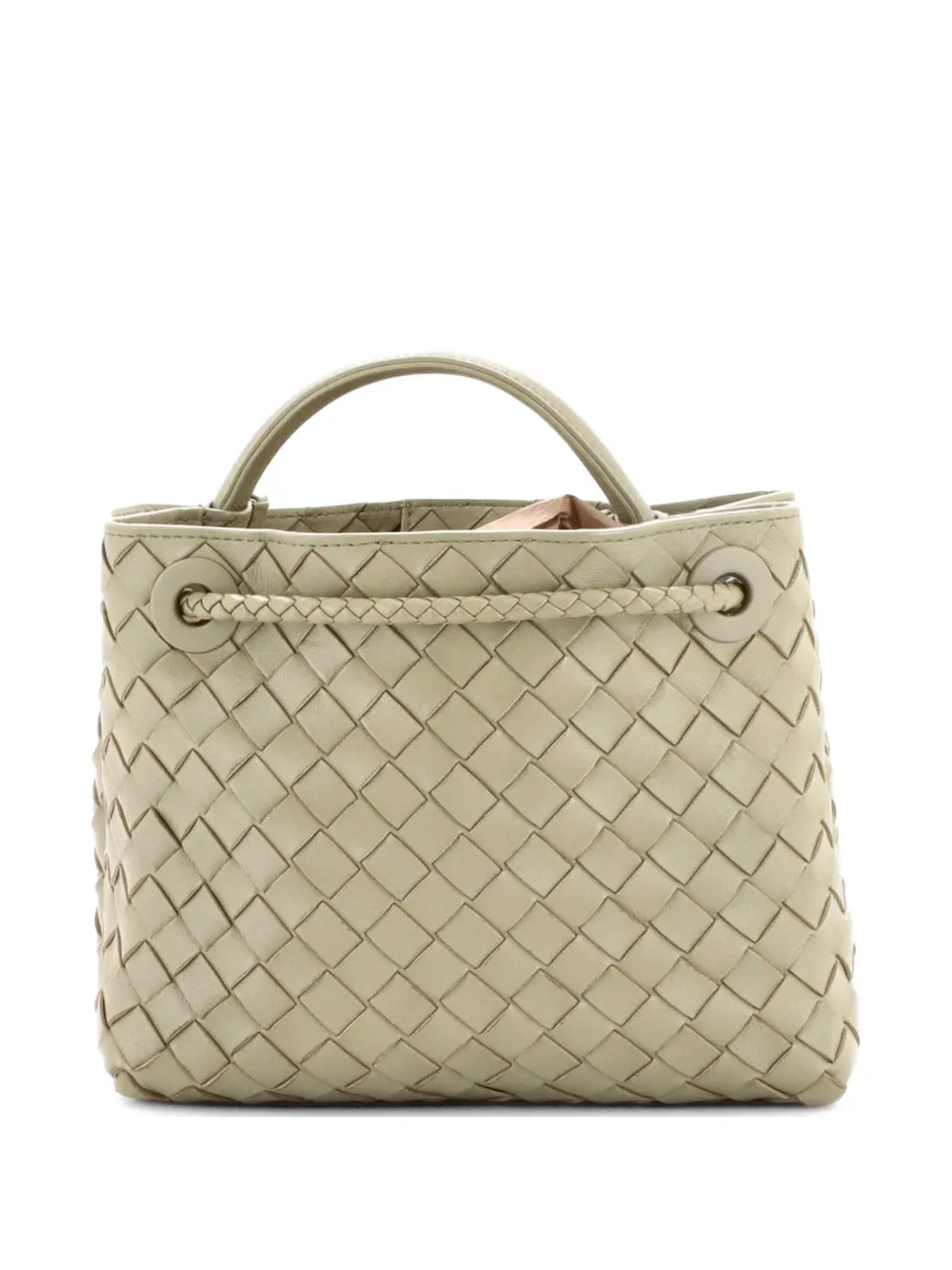  Bottega Veneta Pre-owned Bolso Satchel Andiamo East West Pequeño De Piel De Napa Con Diseño Intrecciato - Verde 
