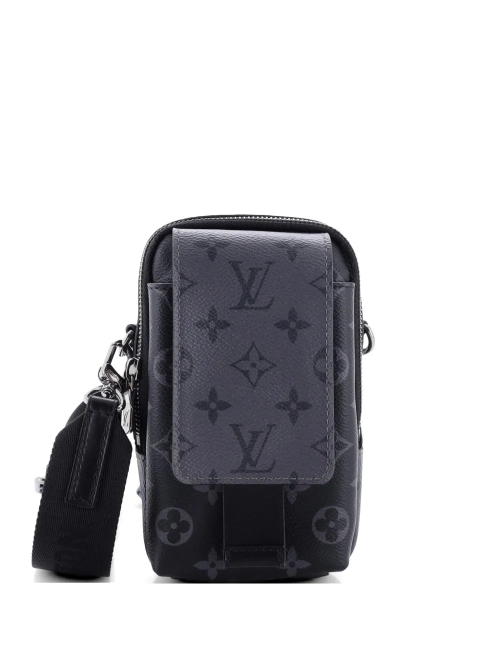 Louis Vuitton Pre-Owned Double Phone Pouch NM Reverse Monogram Eclipse Canvas crossbody bag - Schwarz