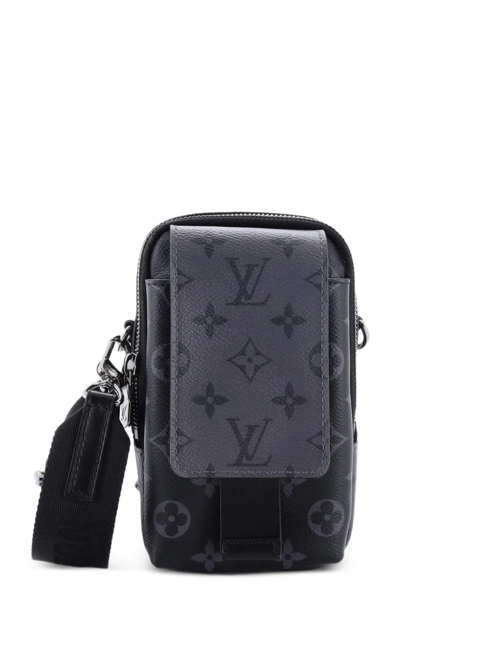Louis Vuitton Pre-Owned Double Phone Pouch NM Reverse Monogram Eclipse Canvas crossbody bag - Schwarz