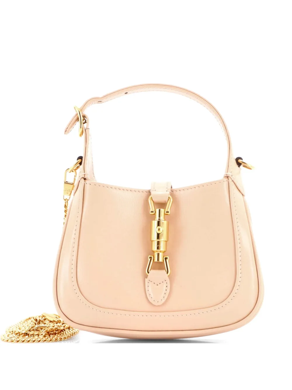 Gucci Pre-Owned Jackie 1961 Chain Leather Super Mini hobo bag - Neutrals