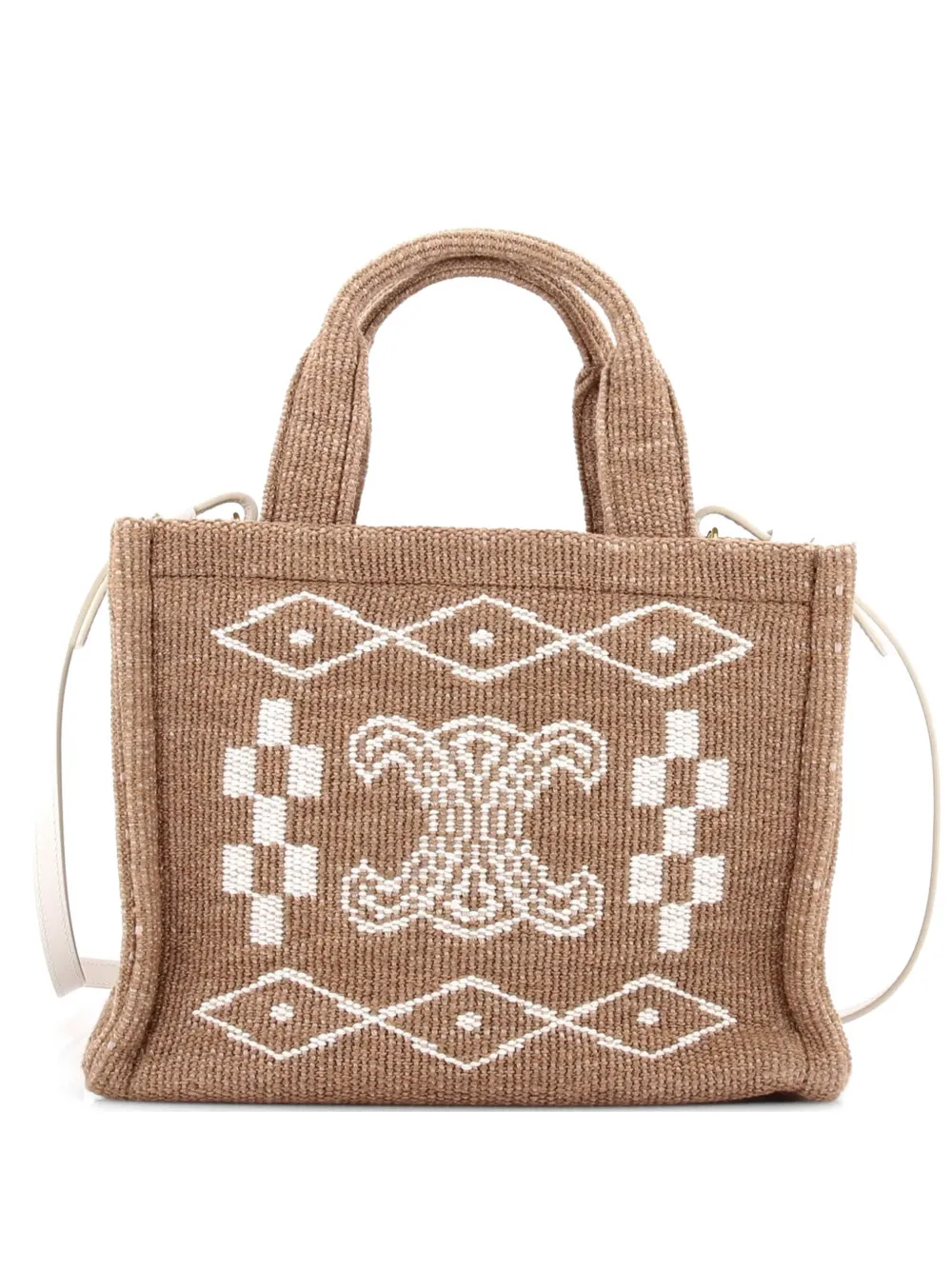 Celine Pre-Owned Cabas Thais Printed Canvas Small tote bag - Marrone