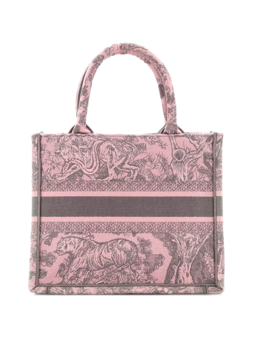 Christian Dior Pre-Owned Book Embroidered Canvas Small tote bag - Grigio