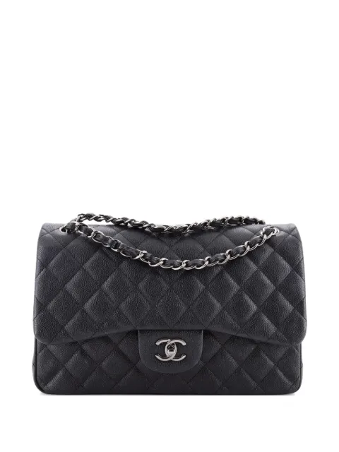 CHANEL Pre-Owned Borsa a spalla Jumbo Classic Double Flap in pelle Caviar trapuntata