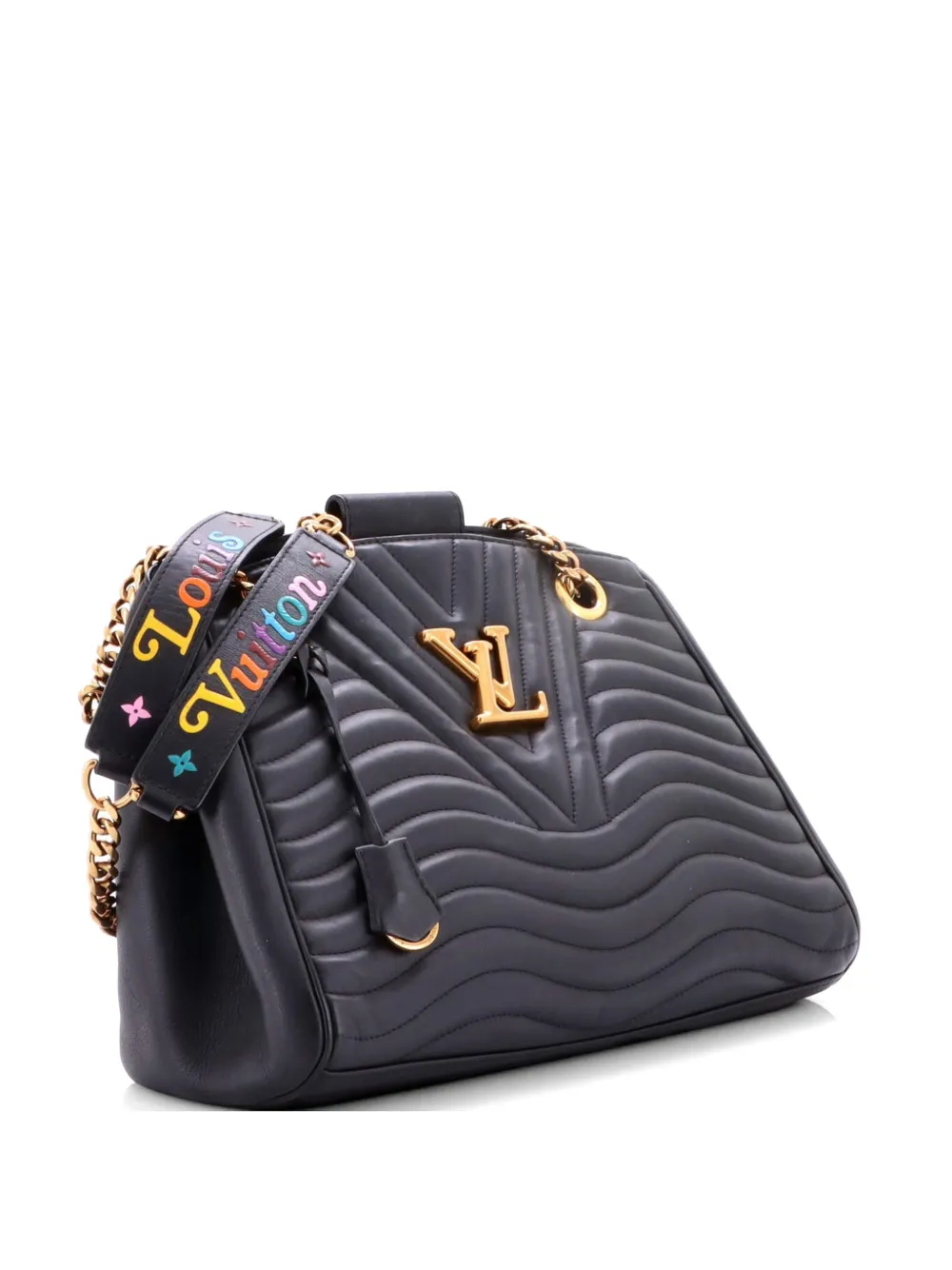 Louis Vuitton Pre-Owned New Wave Chain Tote Quilted Leather shoulder bag - Schwarz