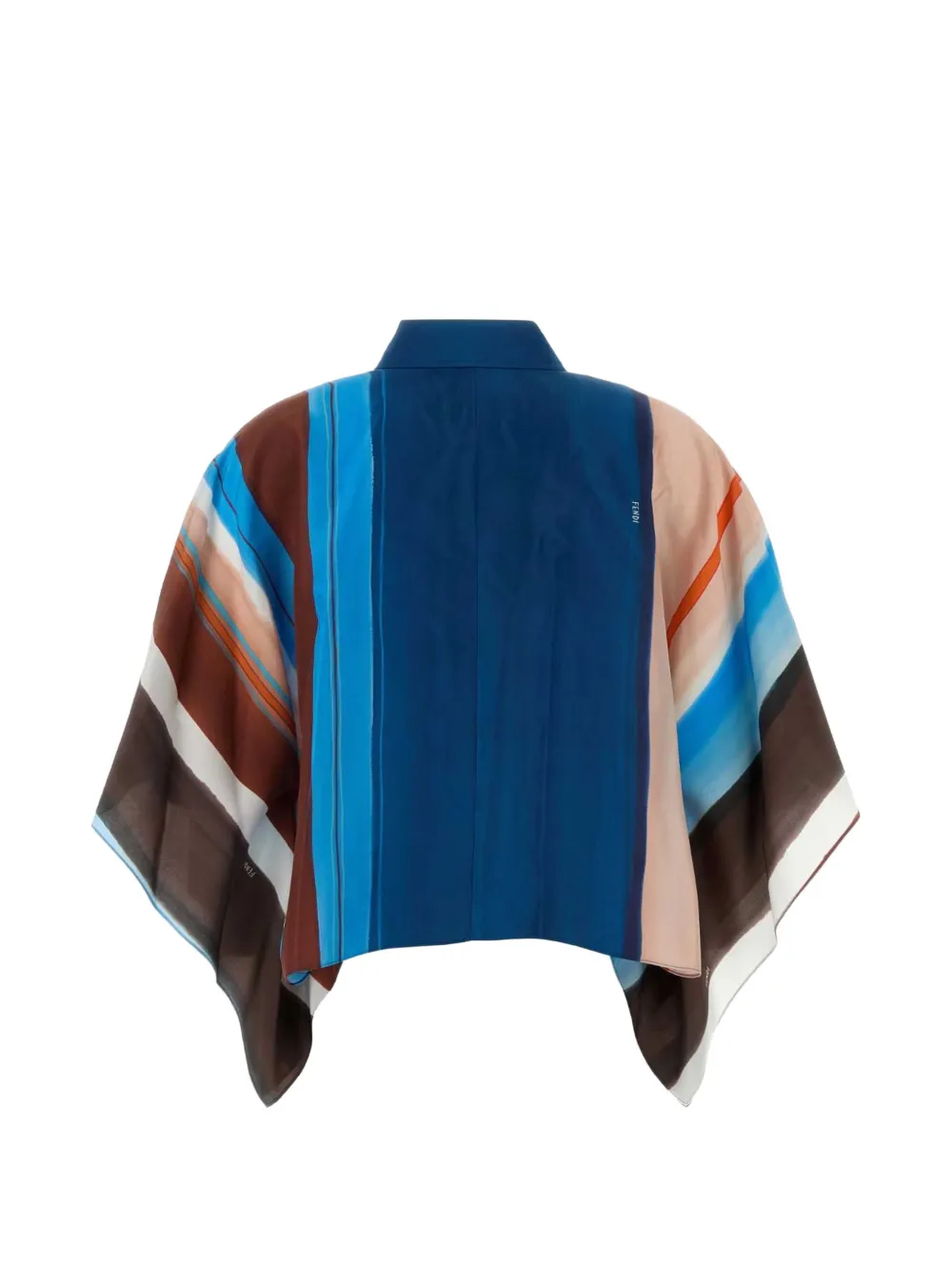  Fendi Camisa Corta A Rayas - Azul 