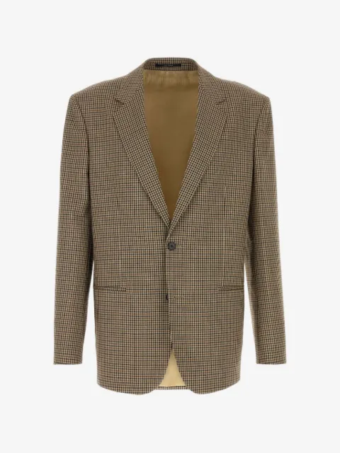 Gucci check-pattern embroidered blazer