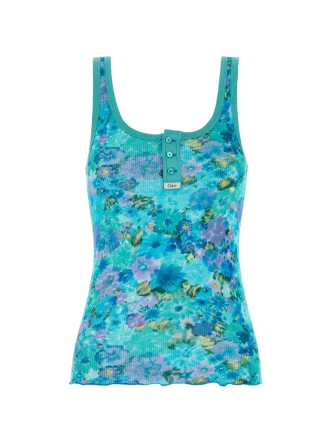 Chloé top con motivo floral