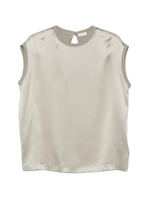 Brunello Cucinelli Monili satin top