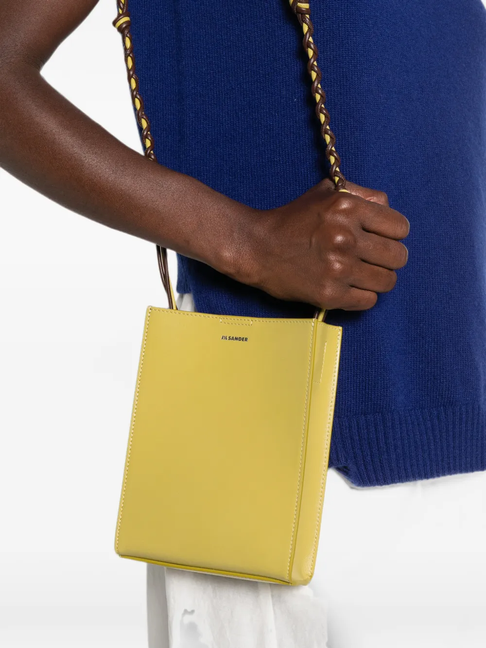 Jil Sander Tangle crossbodytas met gevlochten band Geel