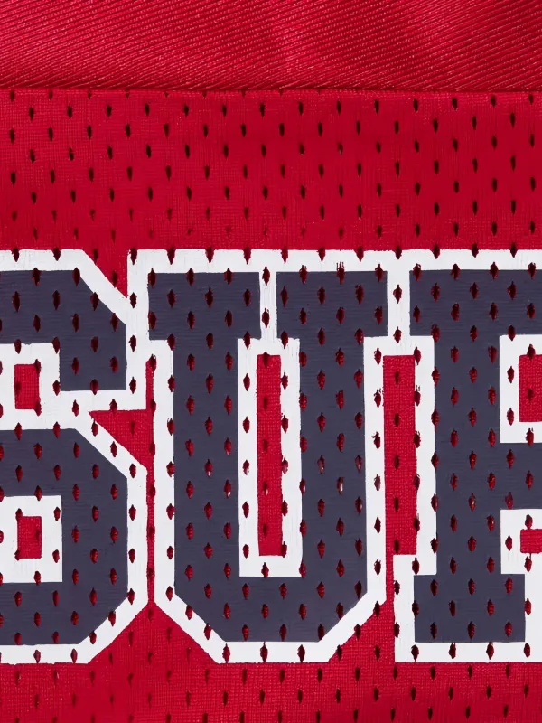 Supreme Bones graphic-print Football Jersey T-shirt | Red | FARFETCH