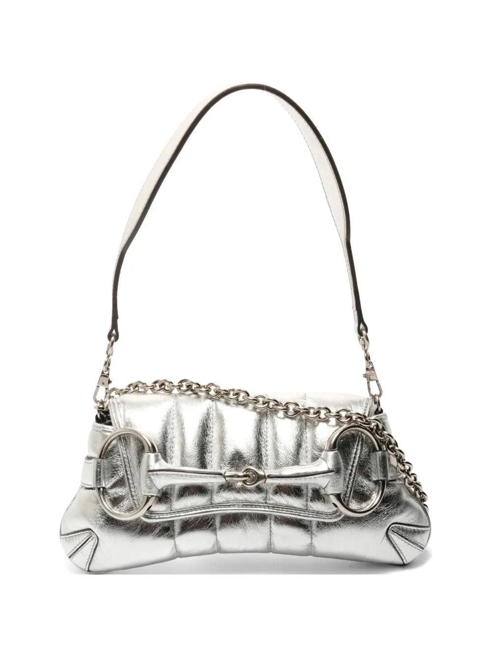 Gucci Pre-Owned Horsebit Chain shoulder bag - Argento