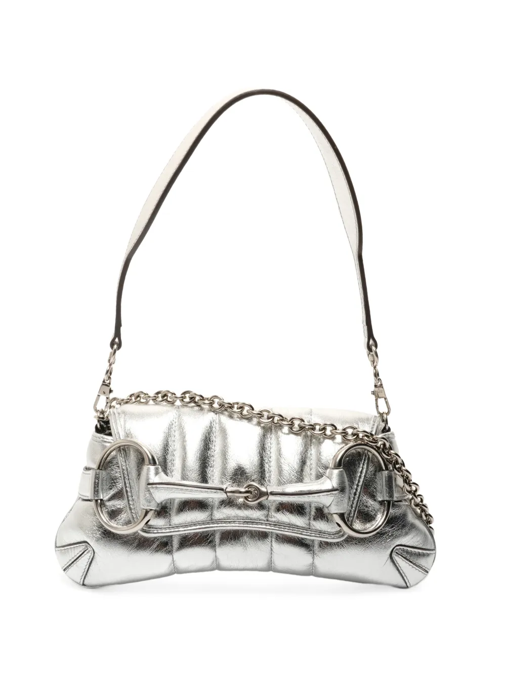 Gucci Pre-Owned Horsebit Chain shoulder bag - Argento