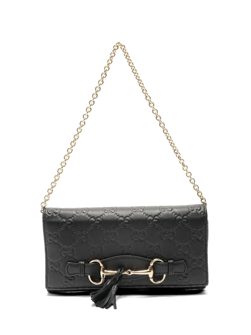 Gucci Pre-Owned 2010-2014 Guccissima Horsebit shoulder bag - Nero