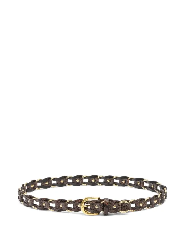 Isabel Marant Bali Leather Belt in Brown