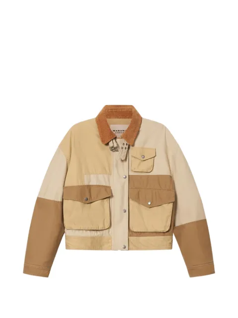 MARANT ÉTOILE patchwork corduroy-collar jacket