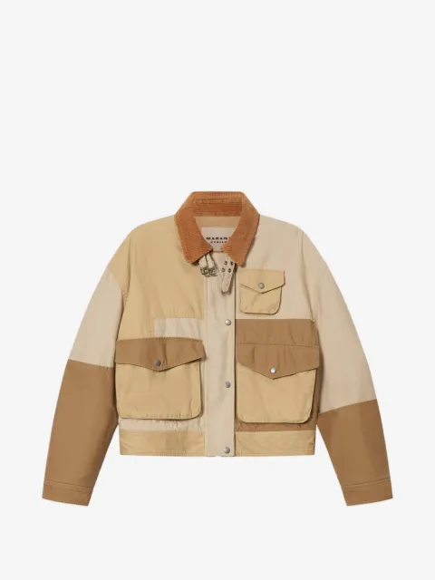 MARANT ÉTOILE patchwork corduroy-collar jacket