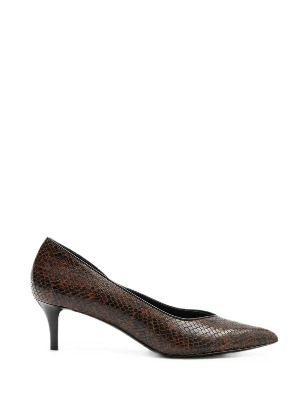 ISABEL MARANT Pamely python-effect leather pumps Bruin