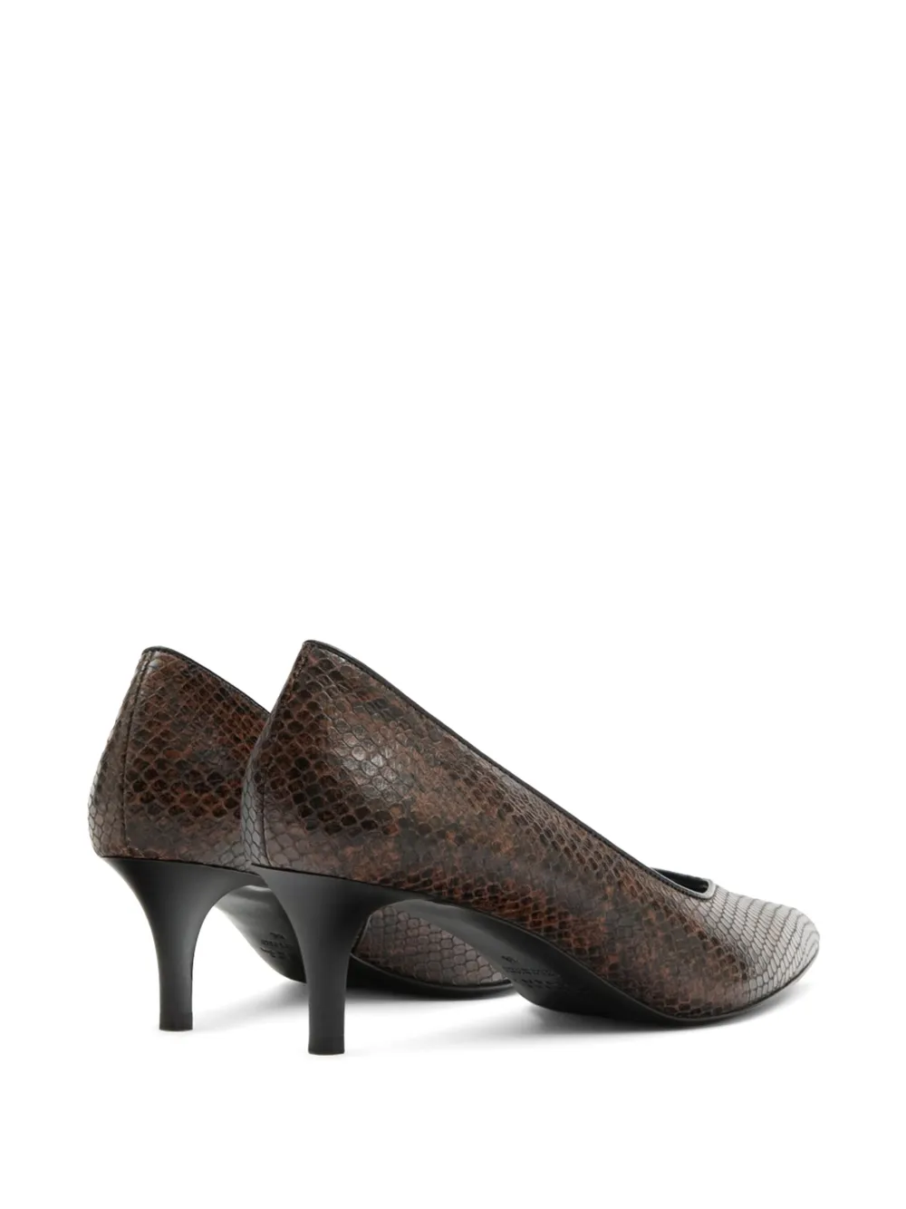 ISABEL MARANT Pamely python-effect leather pumps Bruin