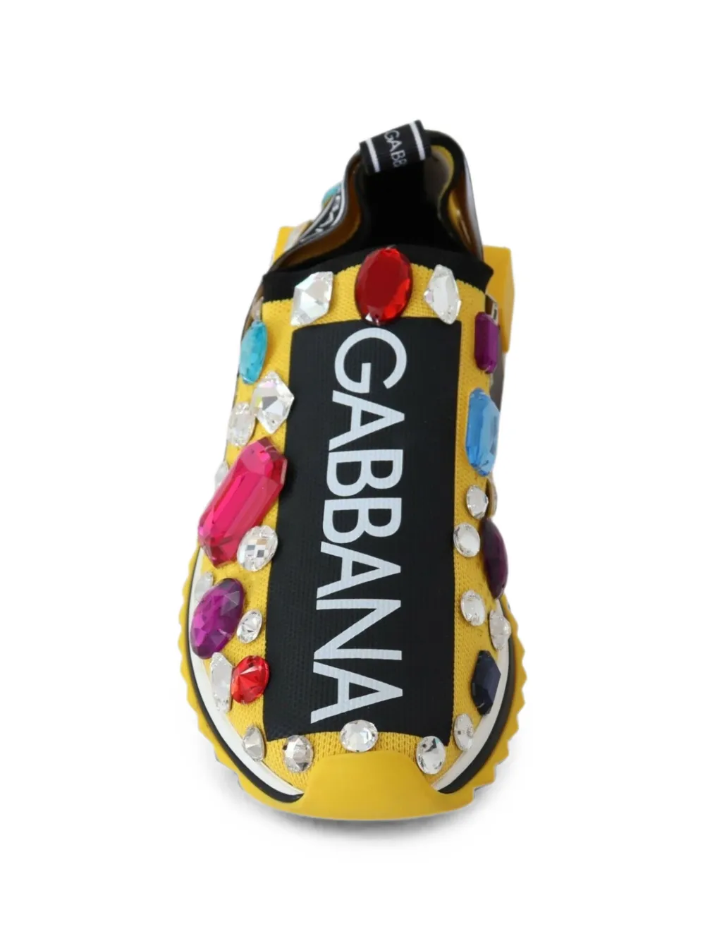 Dolce & Gabbana Sorrento crystal-embellished sneakers Geel