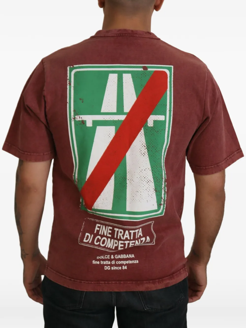 Dolce & Gabbana T-shirt met grafische print Rood