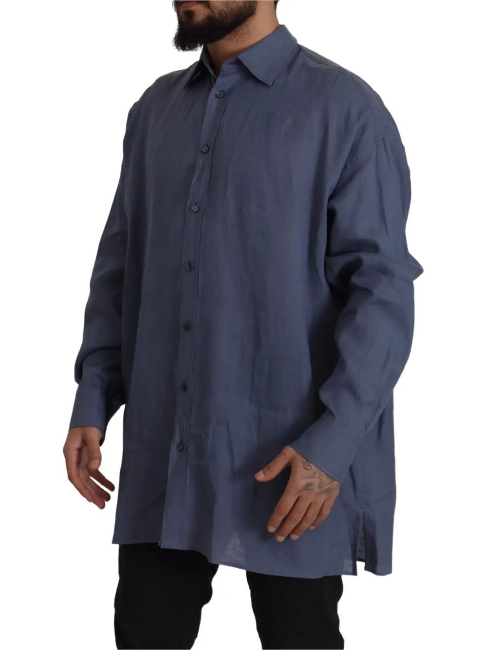 Dolce & Gabbana Linnen overhemd Blauw