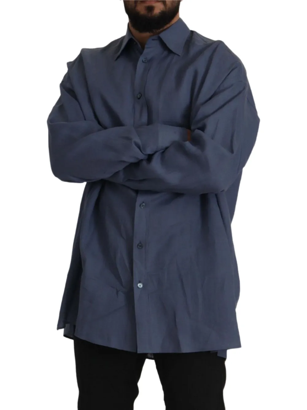 Dolce & Gabbana Linnen overhemd Blauw