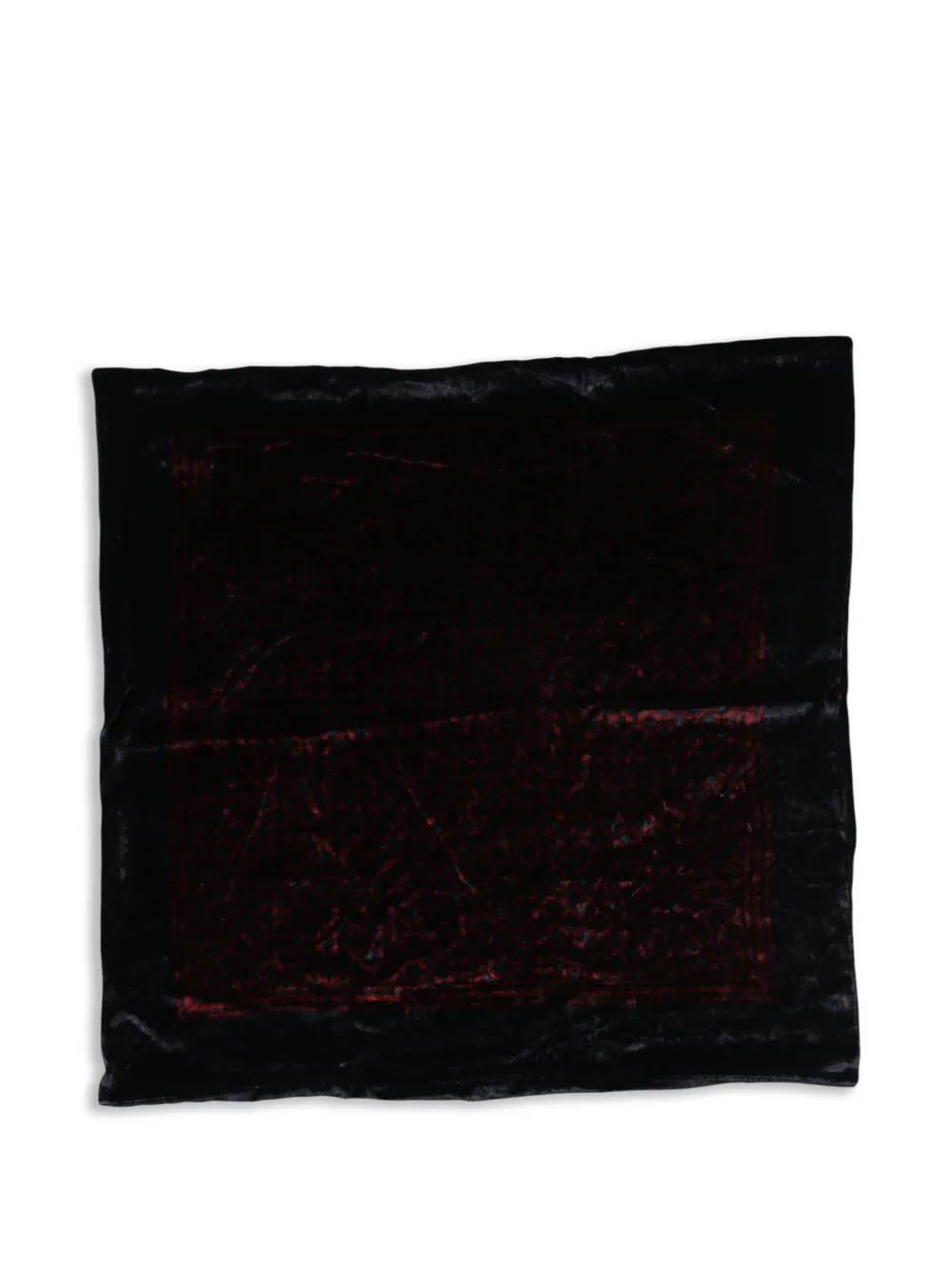 Dolce & Gabbana Sciarpa a fantasia in velluto - Nero