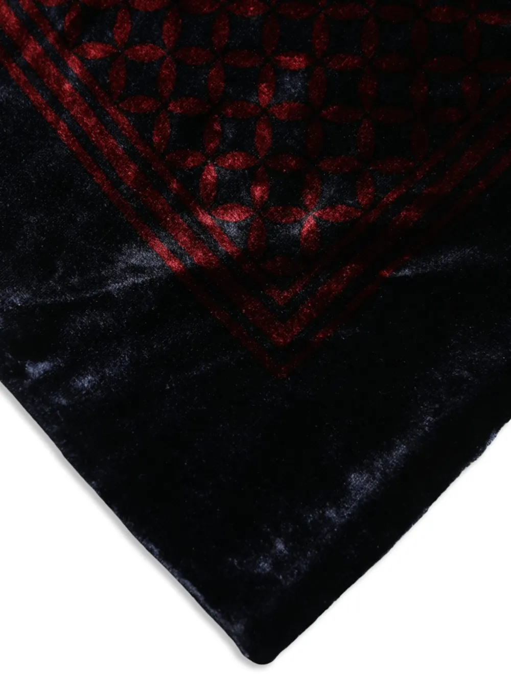 Dolce & Gabbana Fluwelen sjaal met patroon Zwart