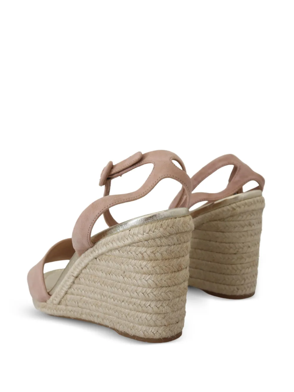 Prada suede espadrille wedge sandals Roze
