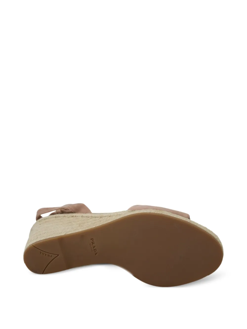 Prada suede espadrille wedge sandals Roze