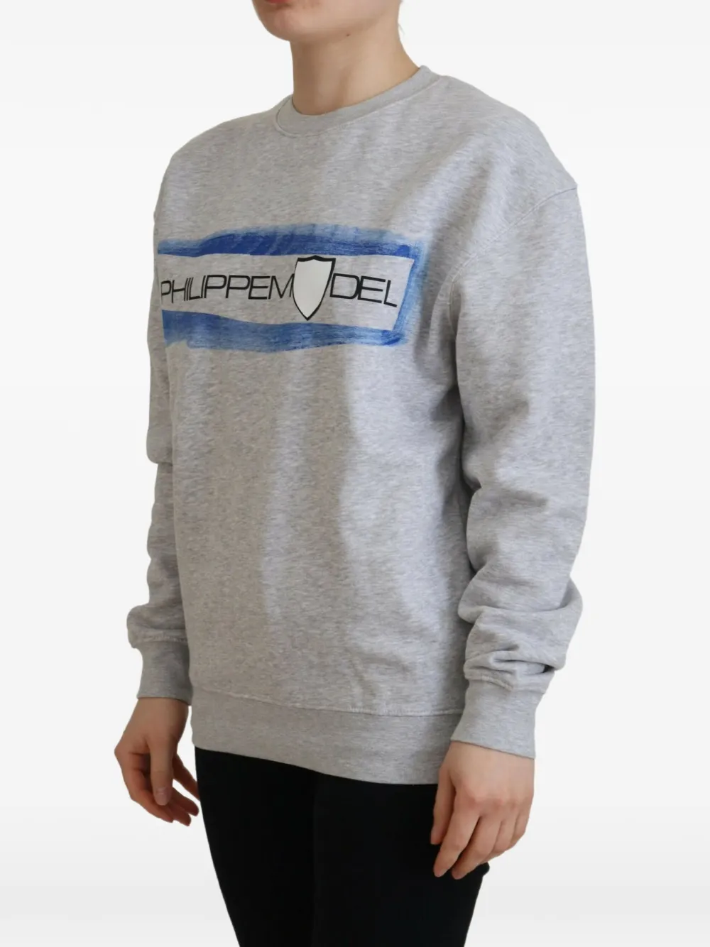 Philippe Model Paris Sweater met logoprint Grijs