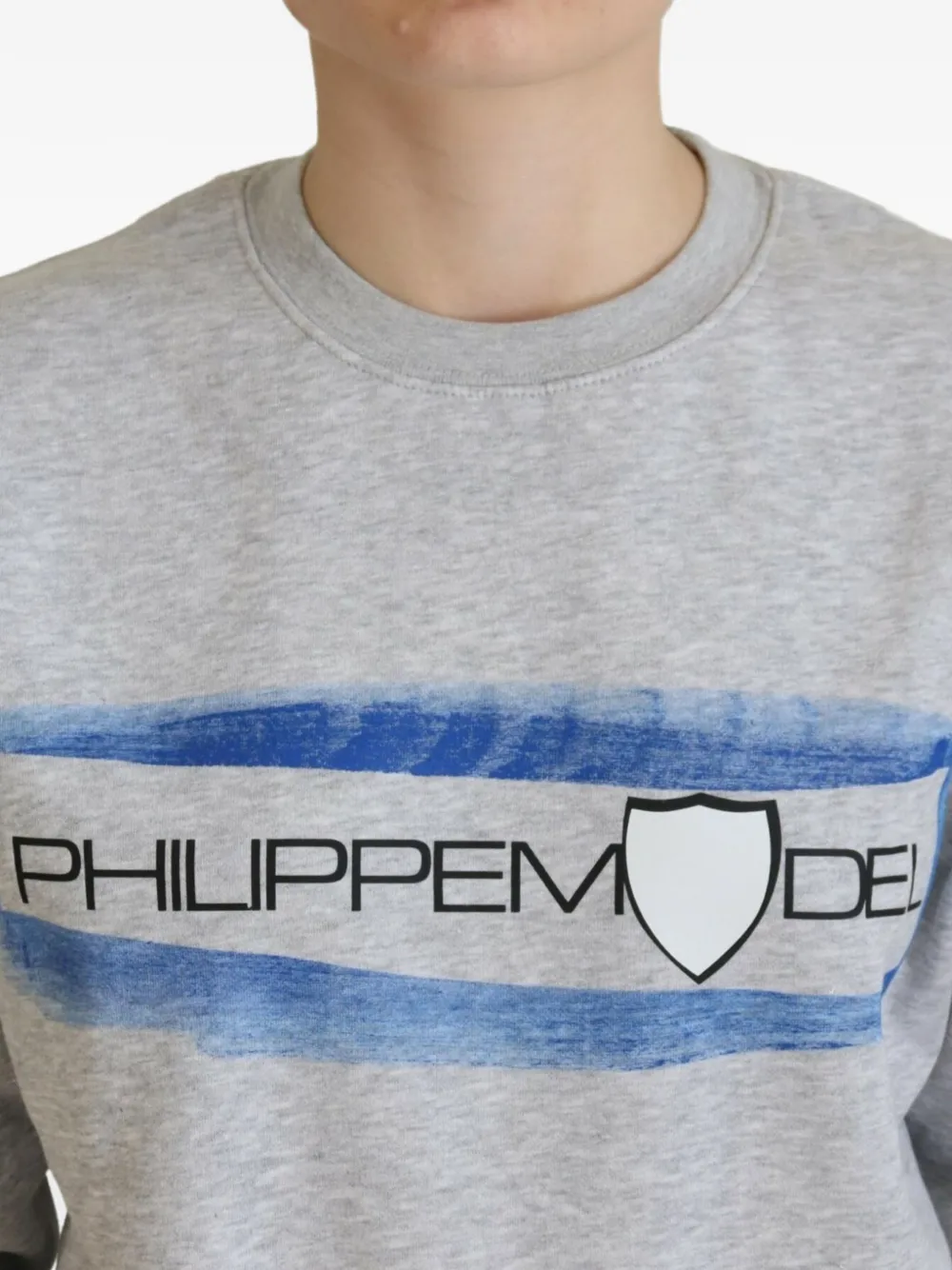 Philippe Model Paris Sweater met logoprint Grijs