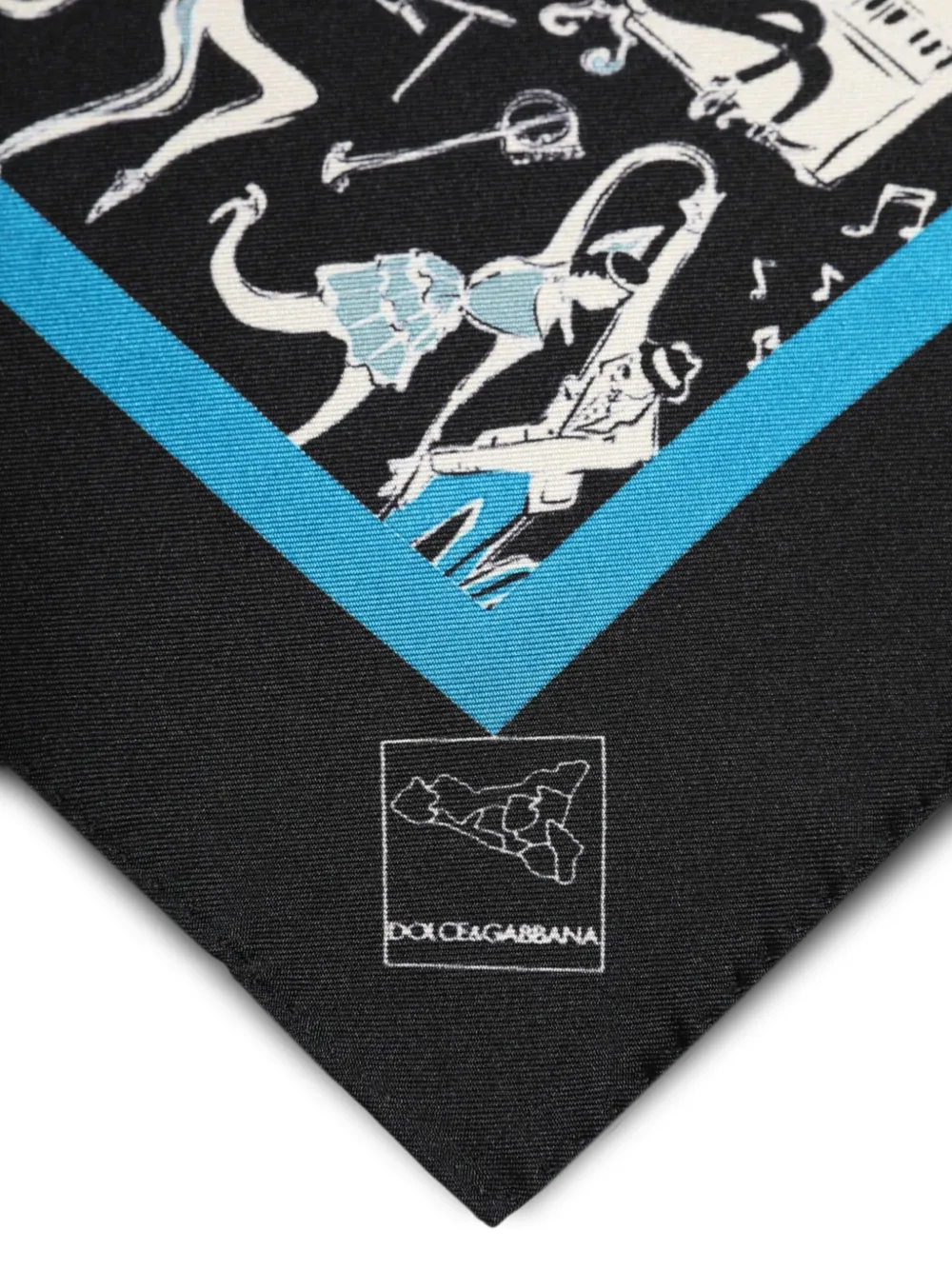 Dolce & Gabbana Zijden zakdoek Zwart