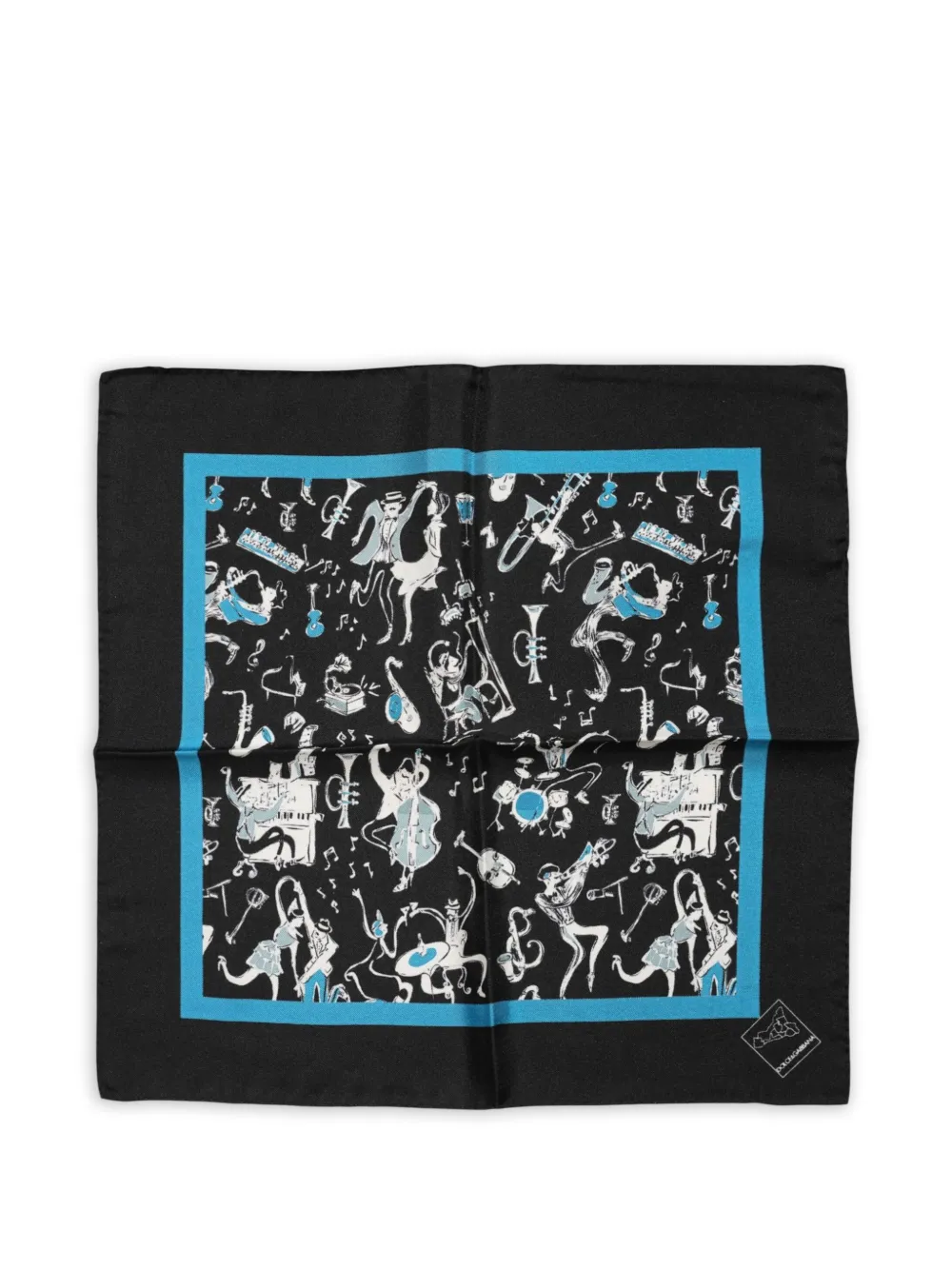 Dolce & Gabbana Fazzoletto da taschino in seta - Nero