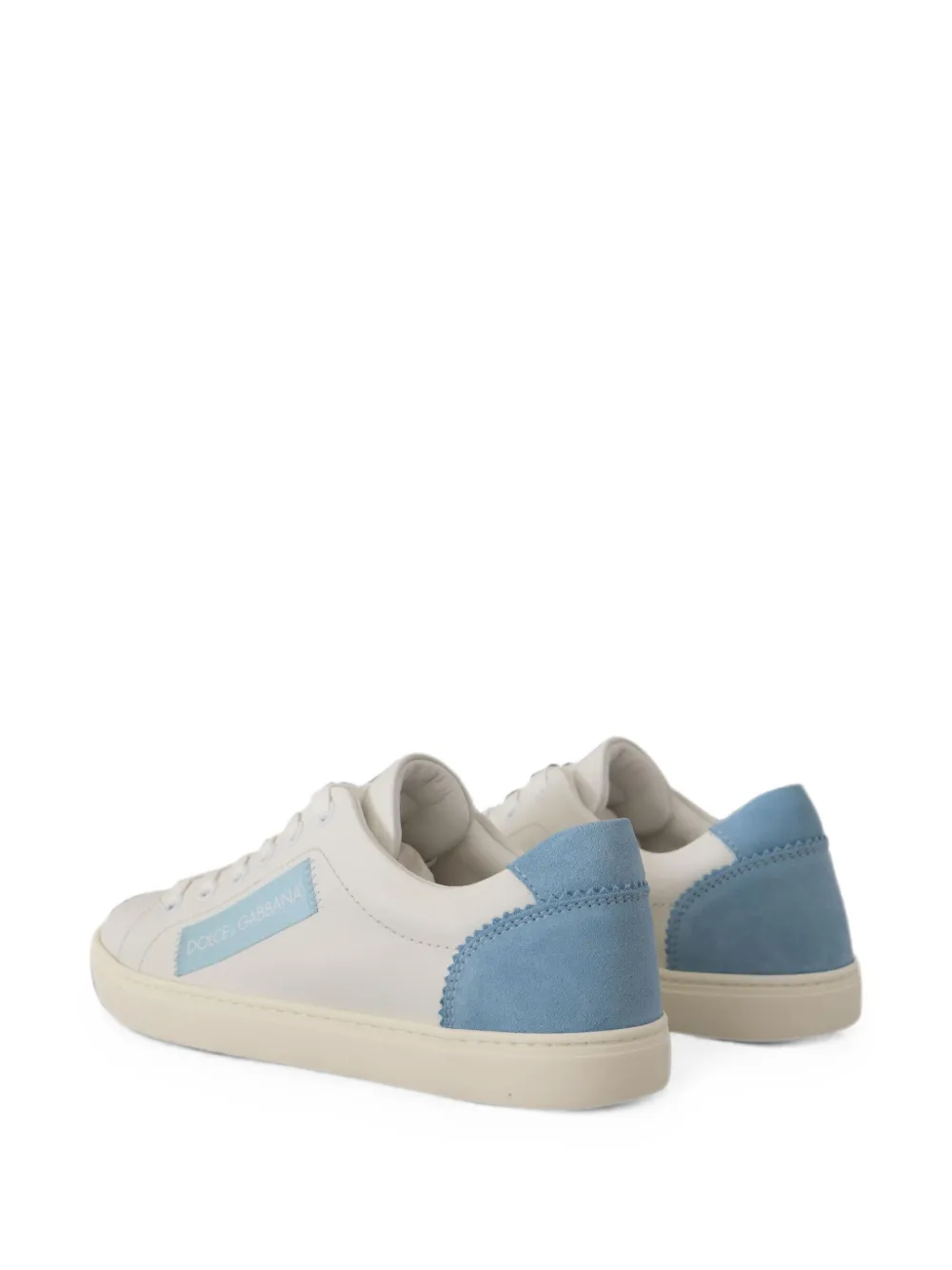 Dolce & Gabbana logo-patch leather sneakers Wit