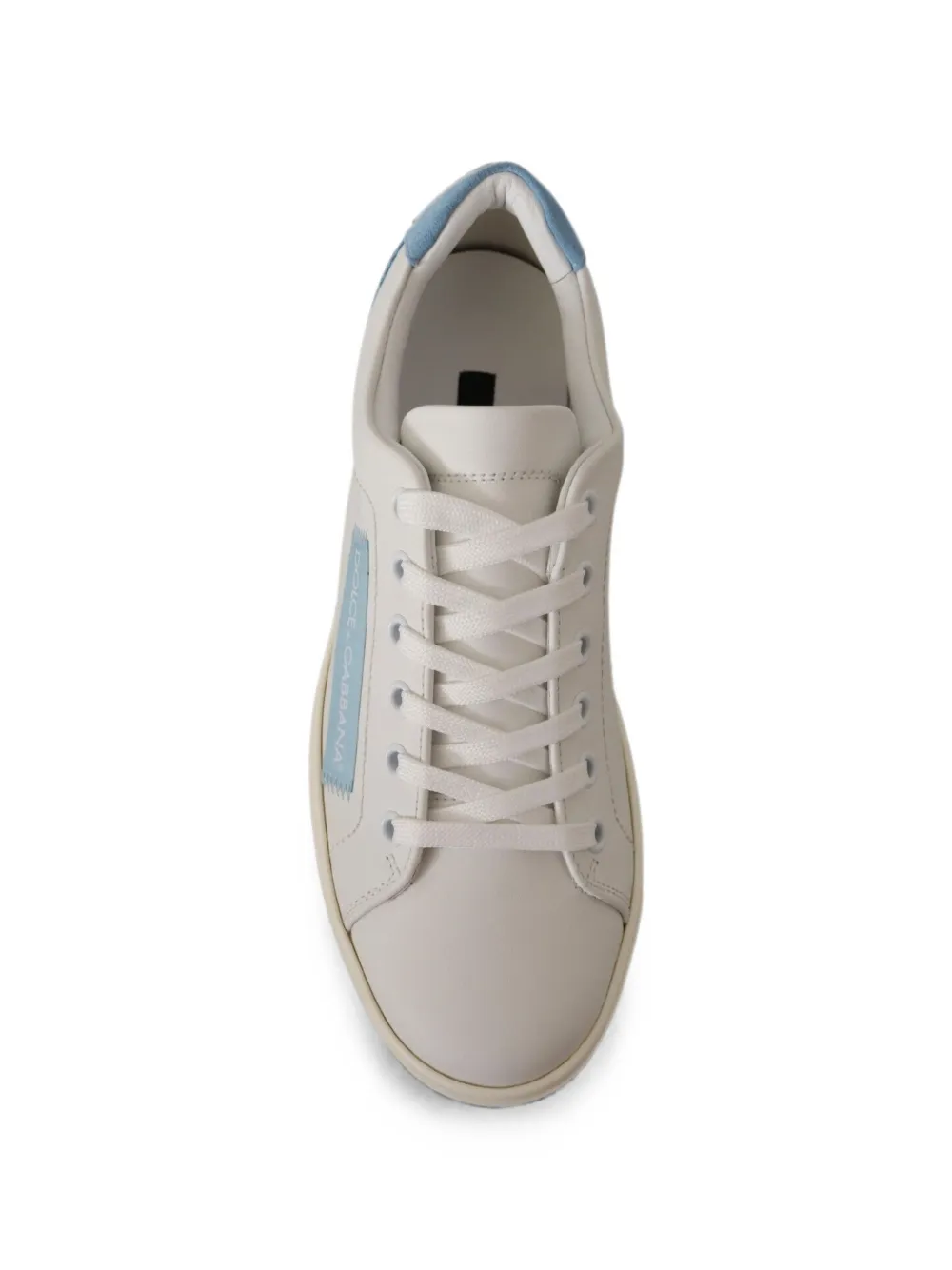 Dolce & Gabbana logo-patch leather sneakers Wit