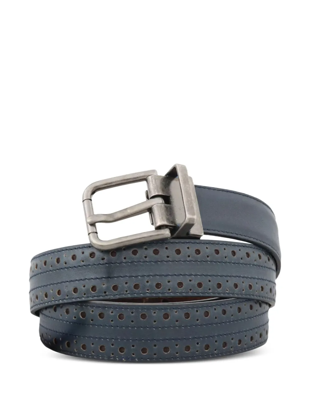 Dolce & Gabbana Geperforeerde omkeerbare riem Blauw