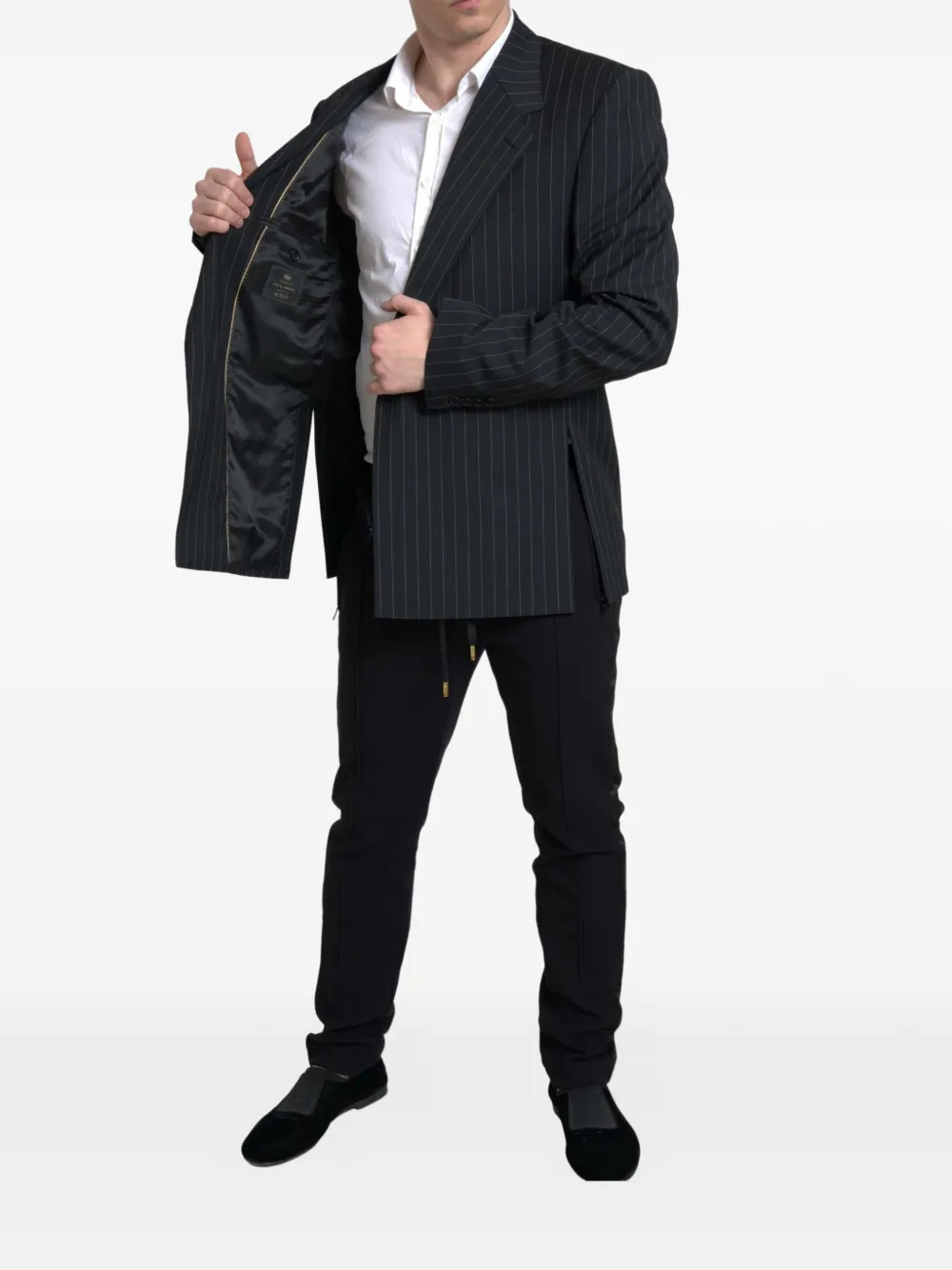 Dolce & Gabbana Sicilia blazer met krijtstreep Zwart
