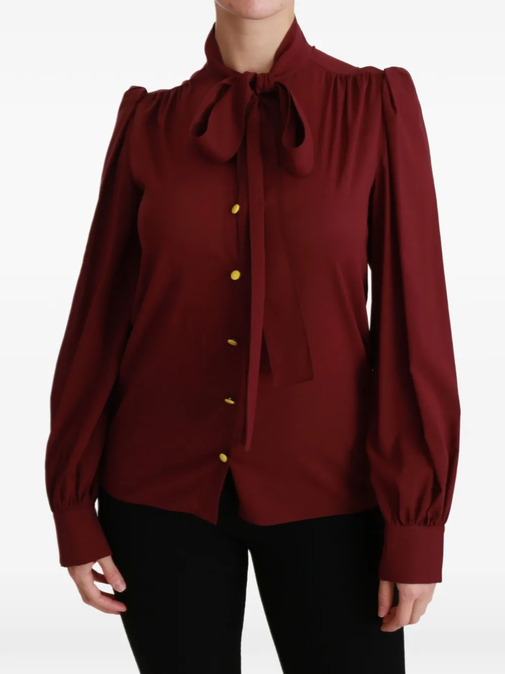 Dolce & Gabbana Blusa con fiocco - Rosso